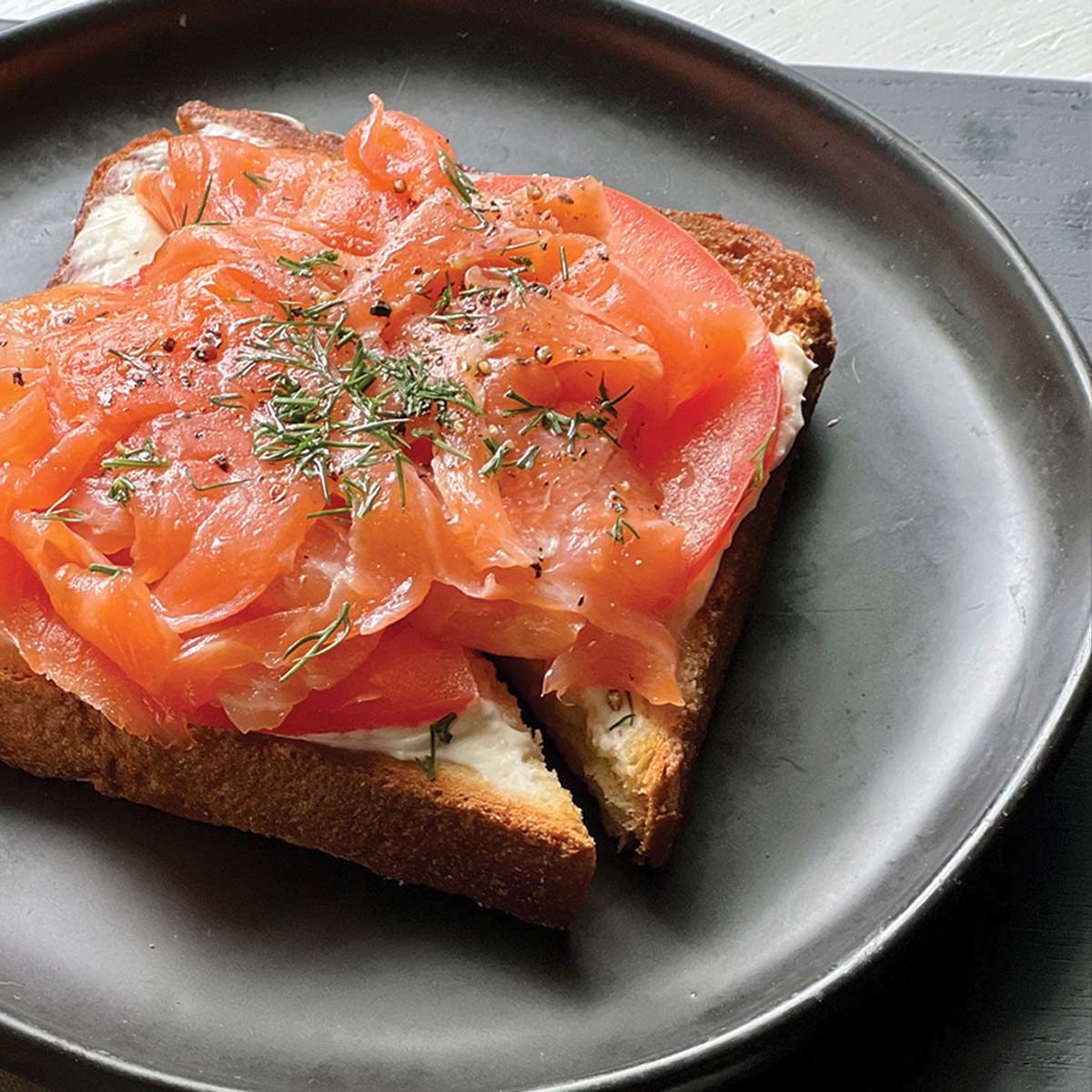 Smoked Salmon Toast from Sunday Motor Co in Madison, NJ - madisonnjguide.com