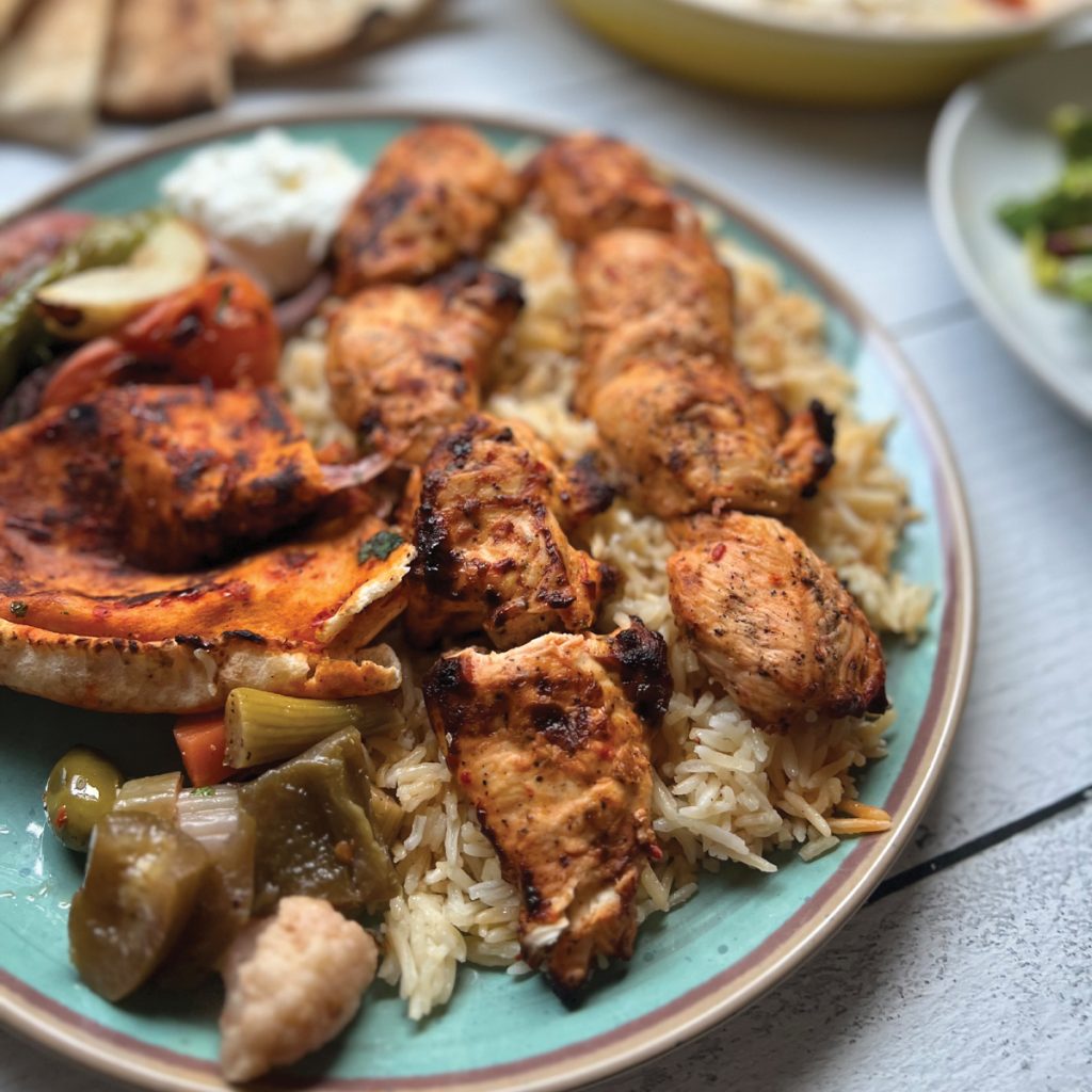 Chicken Kebabs from Al-Aqsa Restaurant in Boonton, NJ - boontonguide.com